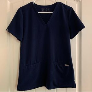 Navy Figs Casma Scrub Top